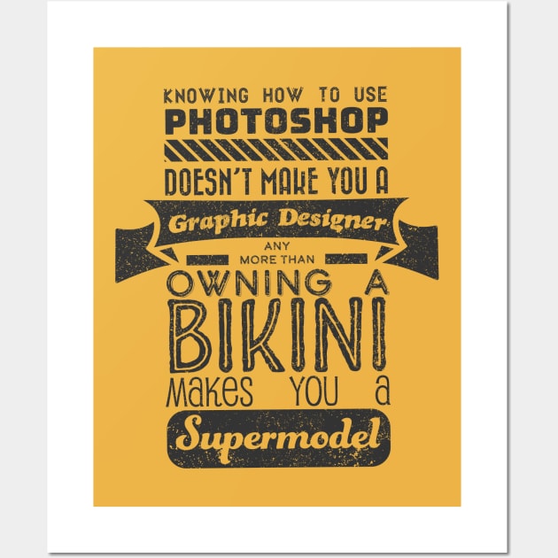 Funny Photoshop Supermodels Quote Wall Art by Commykaze